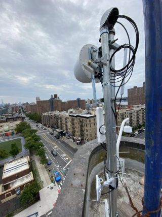 A large node of the NSF PAWR COSMOS testbed covering part of Hamilton Heights and Manhattanville.